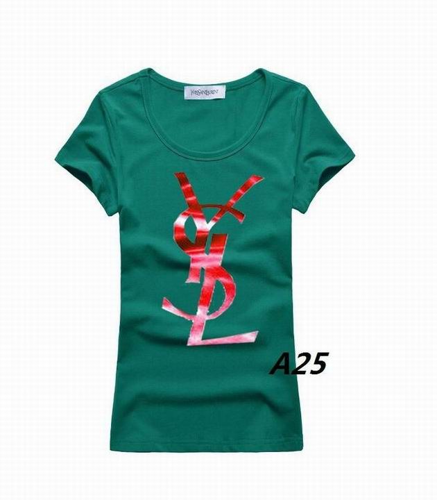 YSL short round collar T woman S-XL-205